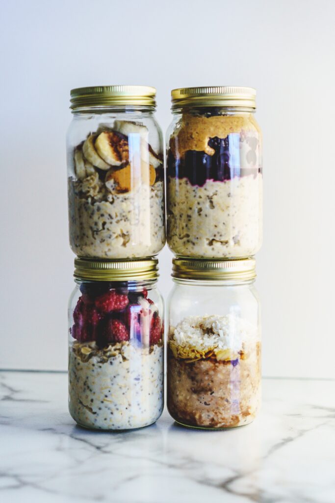 4 overnight oats jars