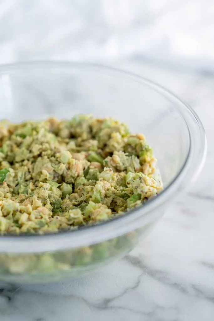 chickpea salad in bowl