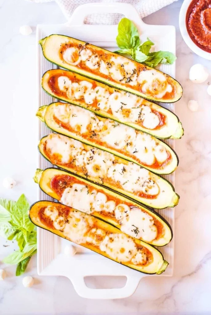 stuffed zucchini halves