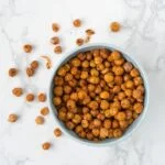 bowl of roasted chickpeas