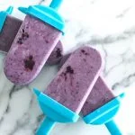 blackberry vanilla protein popsicles