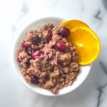 holiday cranberry ginger oatmeal finished