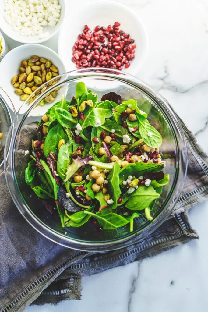 Winter Salad with Pomegranate and Goat Cheese