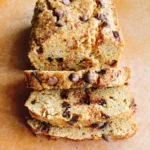 sliced loaf of chocolate chip pumpkin bread