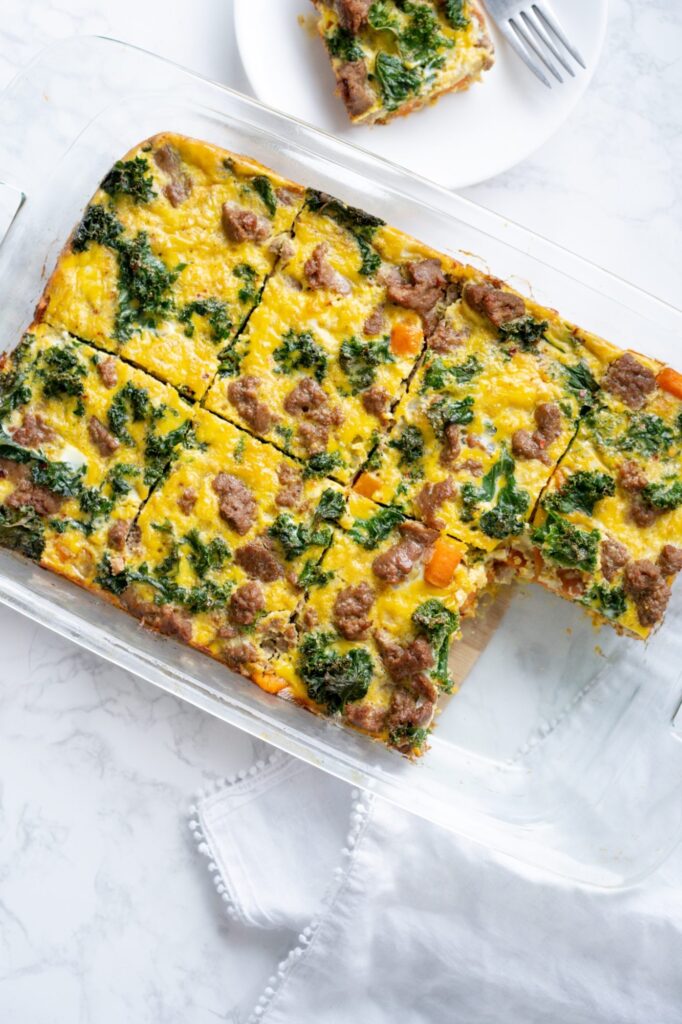 Dairy-Free Egg Casserole with Sausage and Vegetables