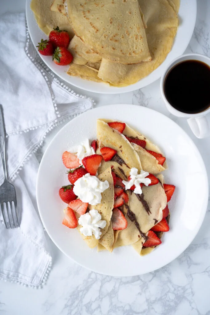 Sweet and Simple Strawberry Nutella Crepes