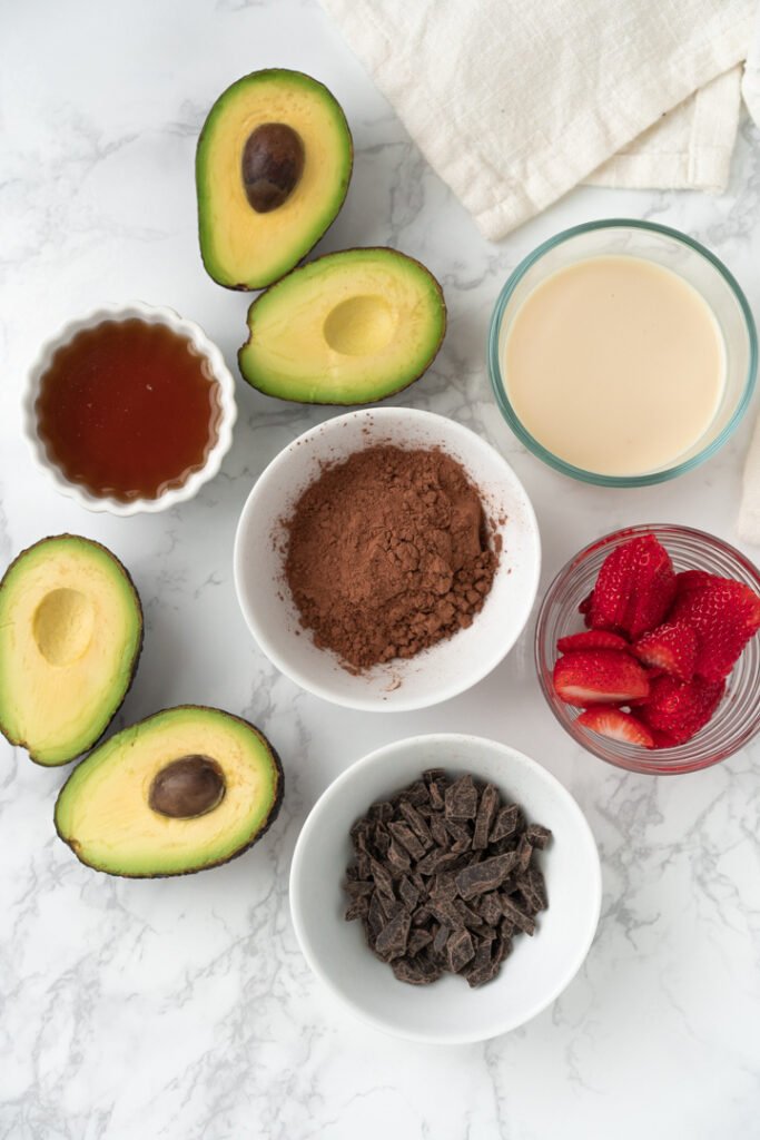 vegan chocolate avocado mousse ingredients