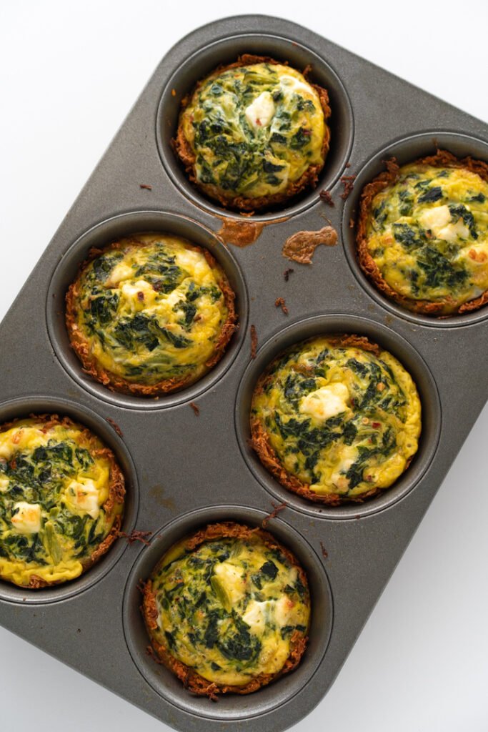 Sweet Potato Egg Cups with Feta and Kale