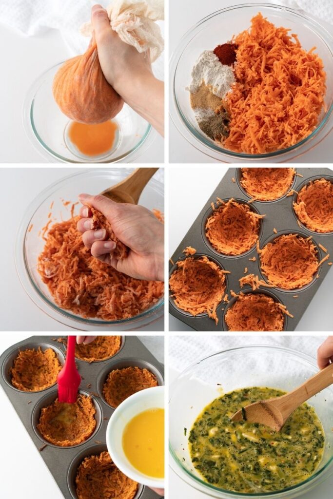 sweet potato egg cup preparation steps
