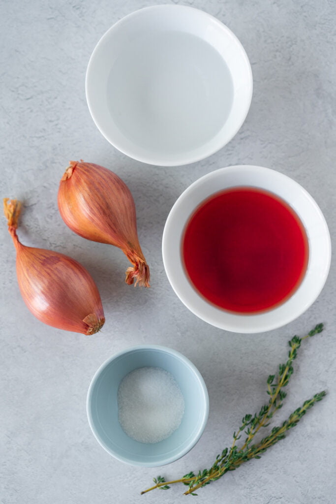 Quick Pickled Shallots in Red Wine Vinegar Chelsea Dishes