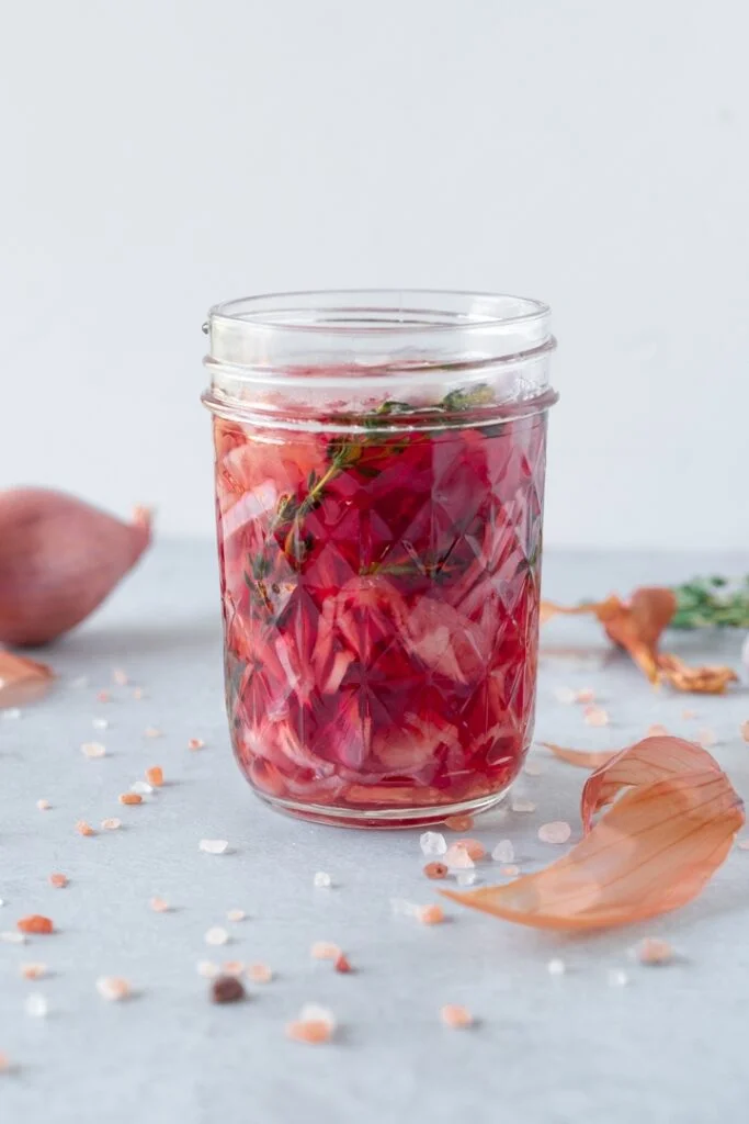 Quick Pickled Shallots in Red Wine Vinegar