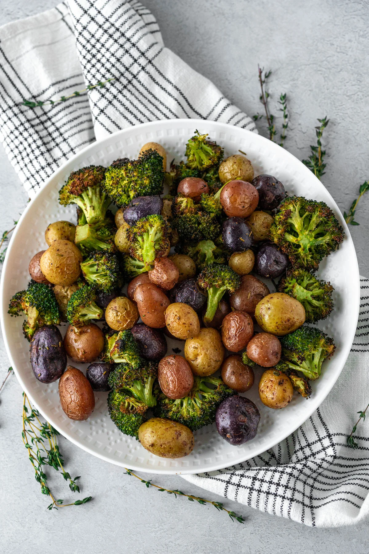 Herb Roasted Potatoes and Broccoli