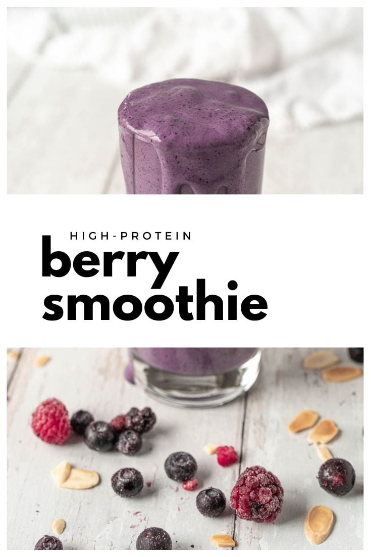 Mixed Berry Protein Smoothie - Chelsea Dishes