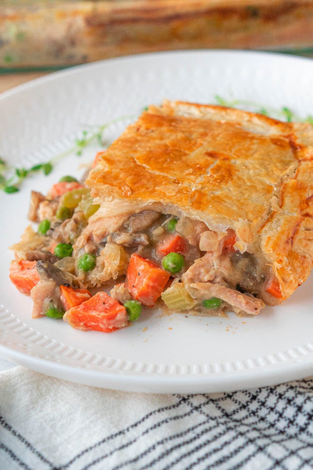 Turkey Pot Pie with Puff Pastry Crust Chelsea Dishes