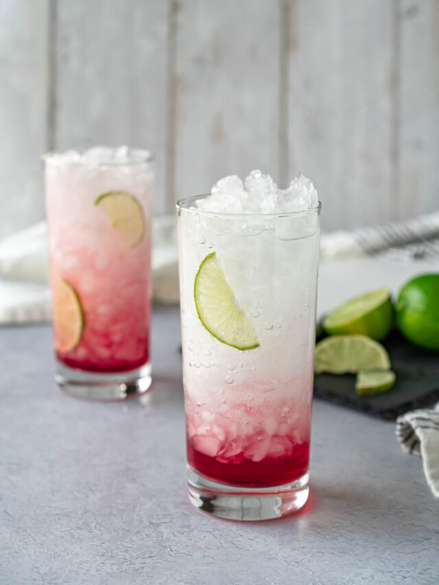 Sparkling Cranberry Mocktail with Lime
