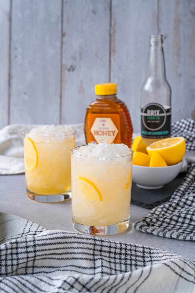 Ginger Beer Mocktail with Honey + Lemon Chelsea Dishes
