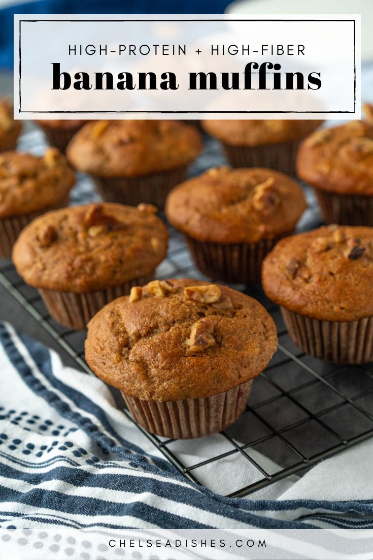Banana Protein Muffins with Walnuts Chelsea Dishes