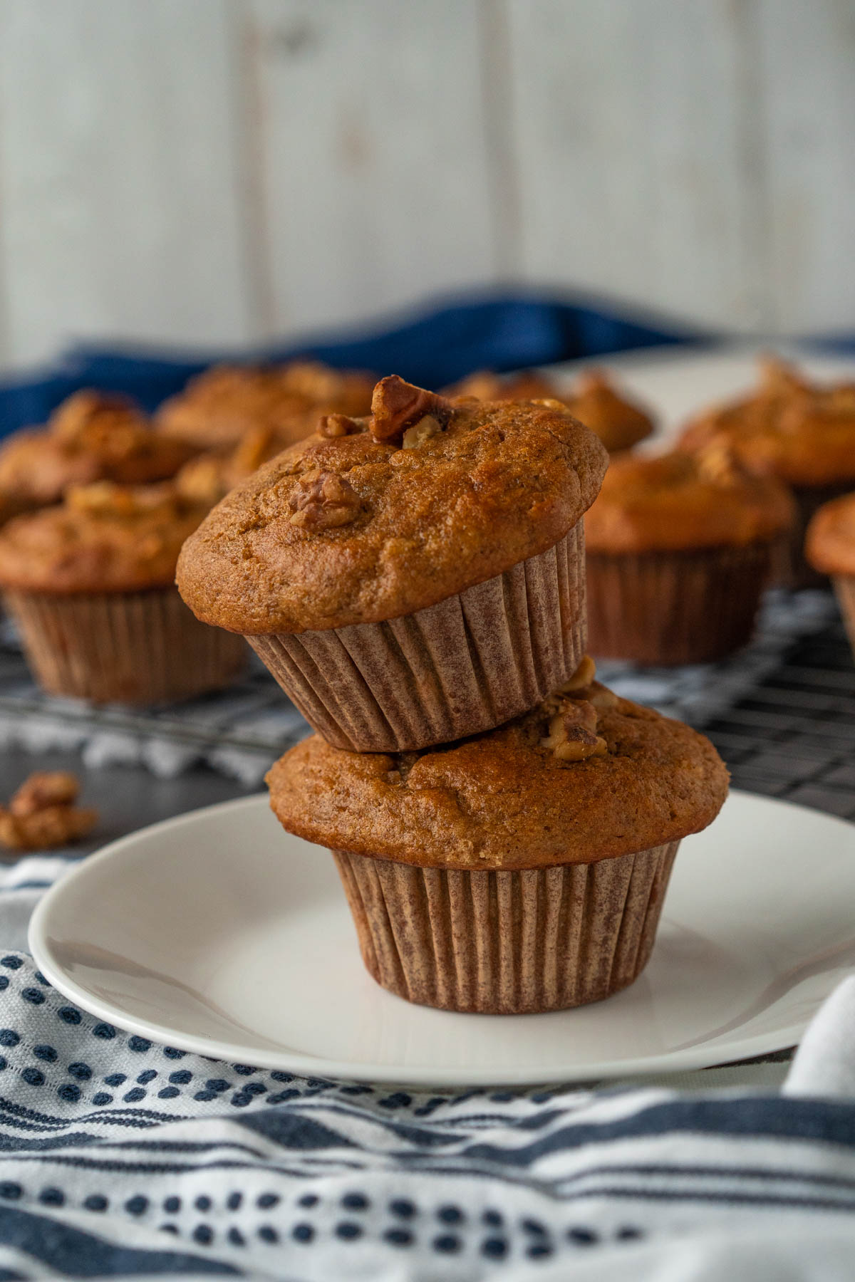 Banana Protein Muffins with Walnuts