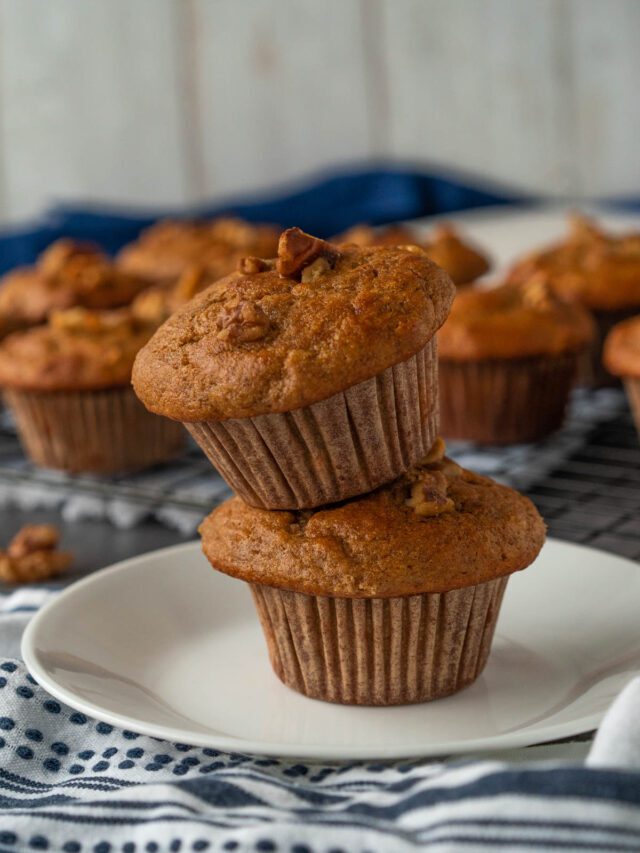 Banana Protein Muffins with Walnuts